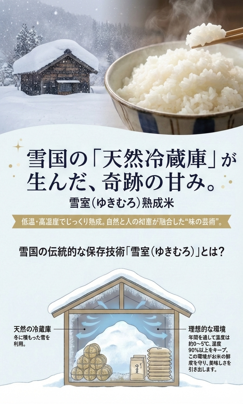 雪室熟成米の比較写真3